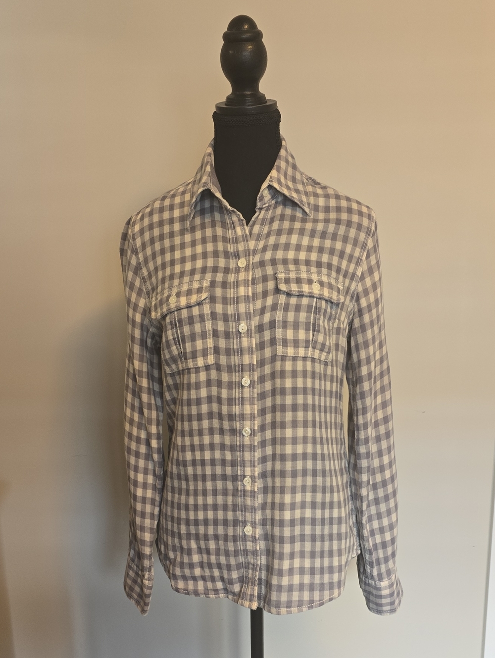Lucky Brand Lavender & Cream Women's Button-down Shirt